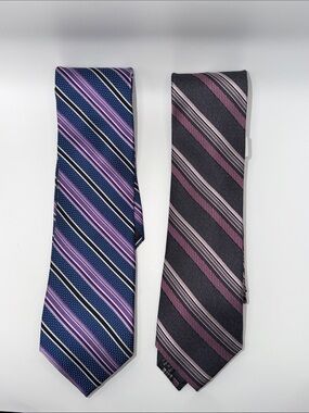 Pronto Uomo Striped Men's Tie Duo 100 % Silk
